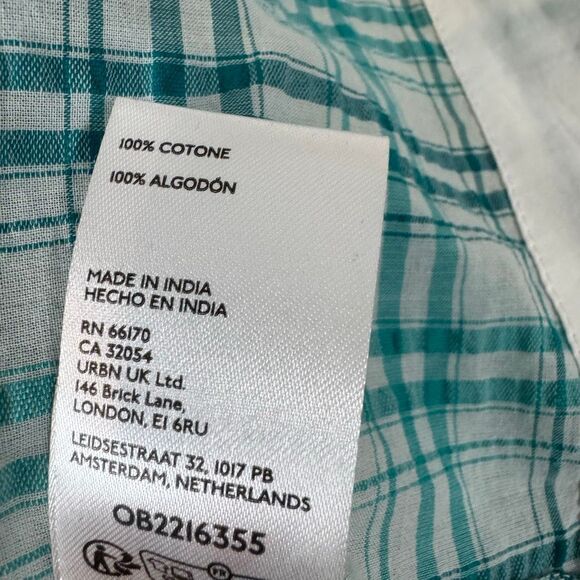 Maeve Turquoise Plaid Button-Front Tank | Large | NWT | Anthropologie - Picture 9 of 11